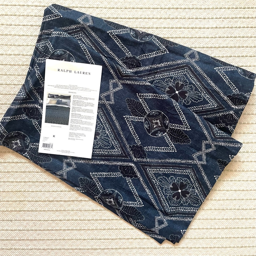 RALPH LAUREN “FRANCOIS” King Pillow Sham Pair